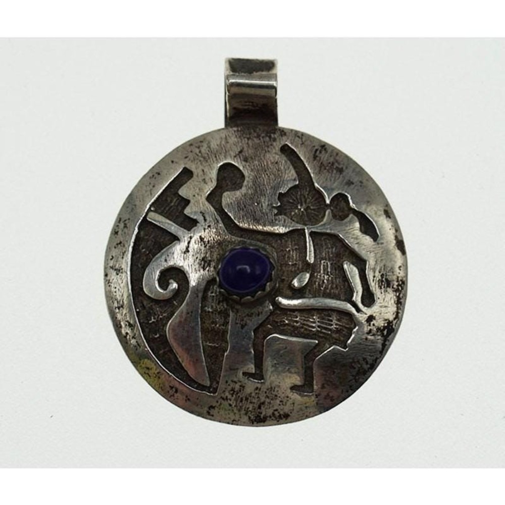 Lapis .925 Sterling Silver‎ Pendant Statement